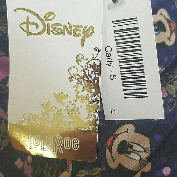 Disney Minnie Mouse Blue Pink Flower Stretch Pullover Midi Dress NWT - Picture 5 of 7